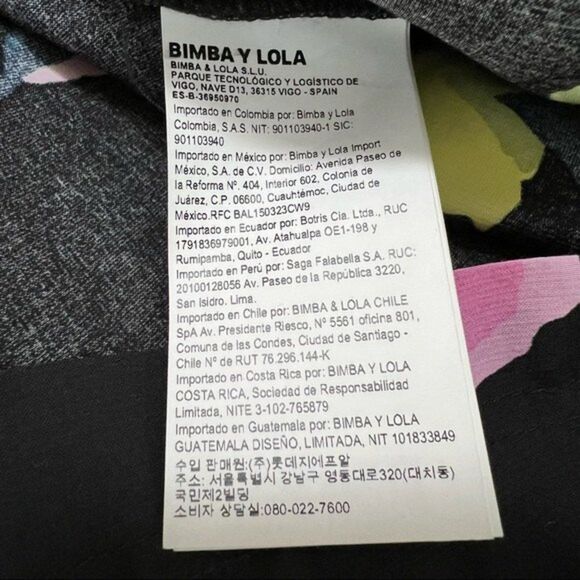 Bimba Y Lola Sleeveless Colorful Geometric Print on Black Dress Size Small - Picture 9 of 15
